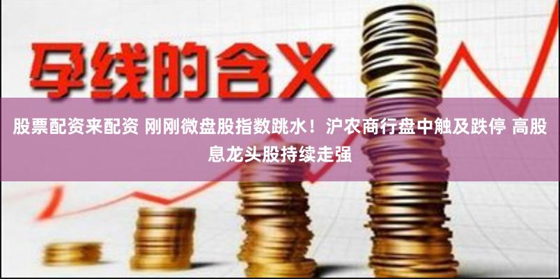 股票配资来配资 刚刚微盘股指数跳水！沪农商行盘中触及跌停 高股息龙头股持续走强